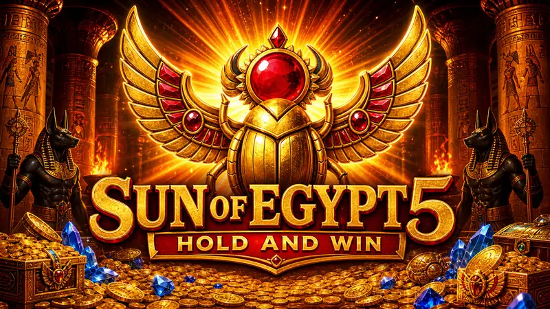 Sun of Egypt 3 o'yin avtomati — Hold and Win bonus raundi va Royal Jackpot x10000